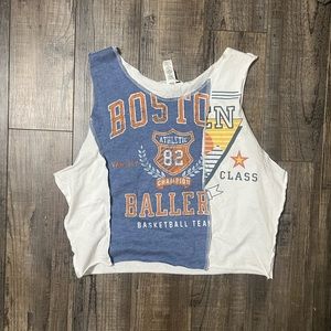 tilly’s full tilt split cropped tank size xl
